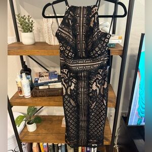 Size XS new with tags black lace lulus dress